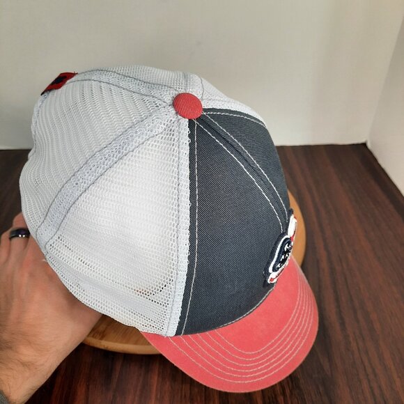 Black Clover Hat Red White Blue USA American Flag Logo SnapBack Golf Mesh Back - Picture 9 of 11